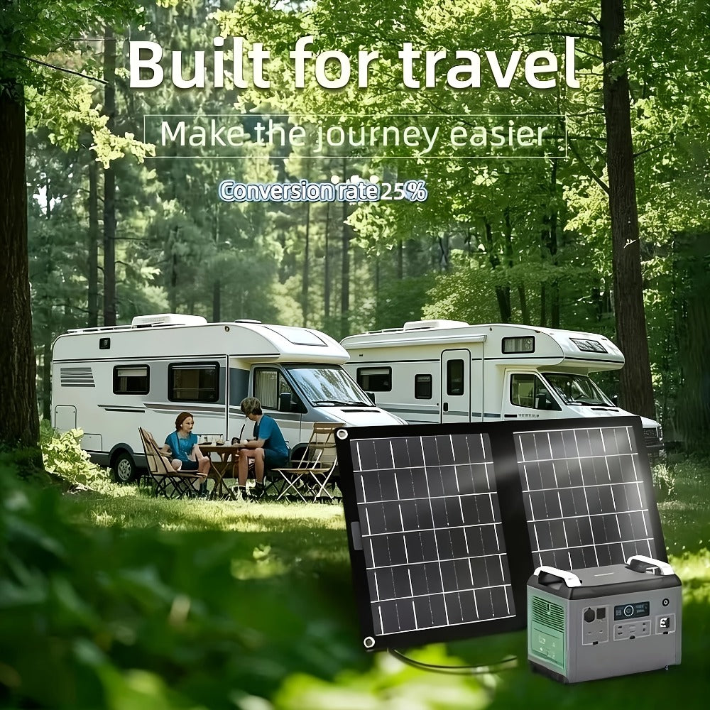 30W Foldable Solar Charging Panel – 2-in-1 Portable Design, USB Port, Fast Charge for Smartphones, Tablets & Action Cameras —