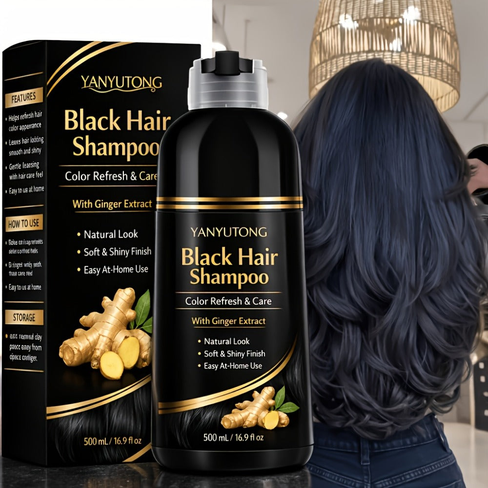 Ammonia-Free Herbal Hair Color Shampoo 3-in-1 Colors in 15 Minutes Lasts 30 Days – Semi Permanent Gray Coverage Moisturizing 