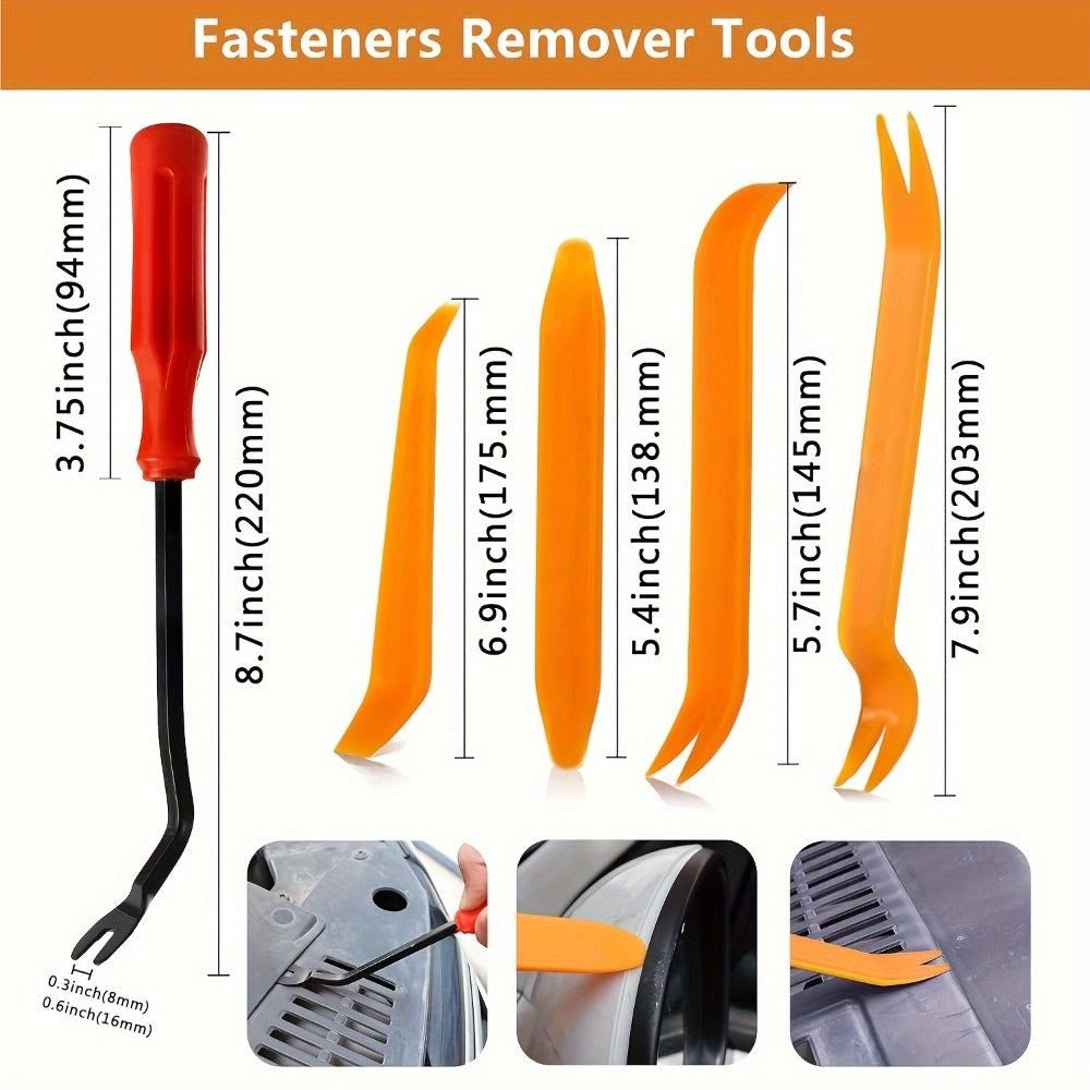 Car Retainer Clips Push Fasteners Kit Bumper Plastic Rivets Assortment for Auto Interior Exterior Trim Panel Body Clips – 113