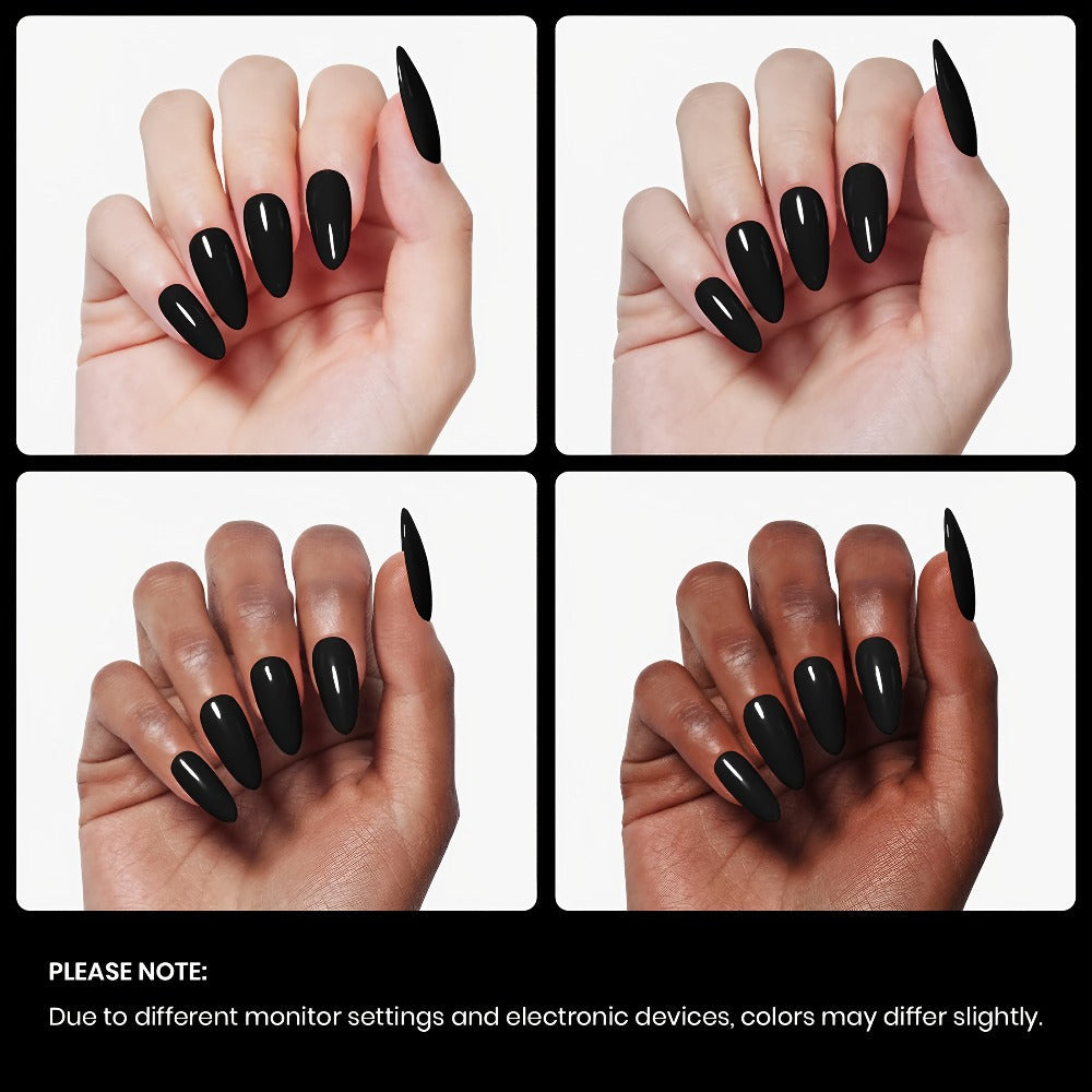 Gel Nail Polish – Odorless Black & White 0.54oz MISS MISIDY Soak-Off UV LED Durable High Gloss – Self-Leveling Easy Applicati
