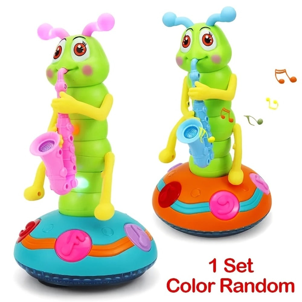 Caterpillar Saxophone Toy for Kids with LED Lights & Music - Electric Musical Instrument for Toddlers — image 3