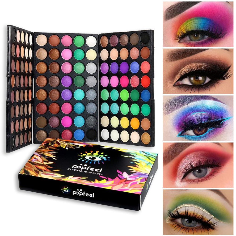 Eyeshadow Palette POPFEEL 120-Shade Folding Color Case with Matte-Shimmer Mix and Optional Six-Brush Bundle — image 7