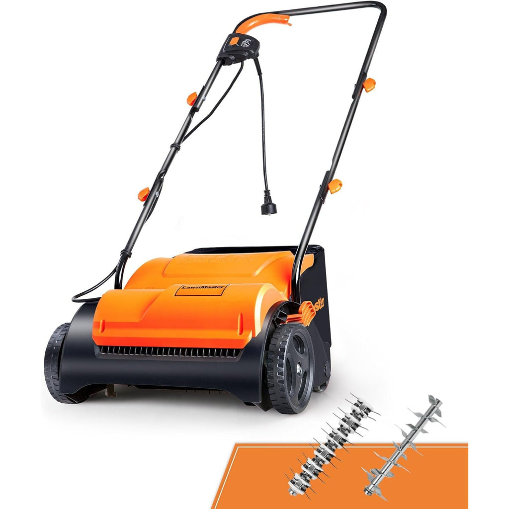 Electric Lawn Scarifier & Dethatcher 13" 12AMP 2-in-1 Aerator, 3400RPM Motor, 19 Cutting Positions — image 4