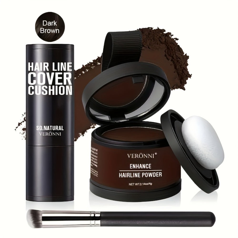 Hair Root Concealer Powder with Brush - Instantly Covers Gray Roots & Thinning Hairline, Plant-Based Keratin Formula — image 