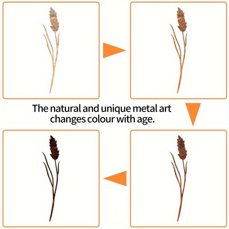 Rustic Metal Wildflower Stems, 12-Piece 30 cm Botanical Set for Vases, Planters and Garden Beds — image 8