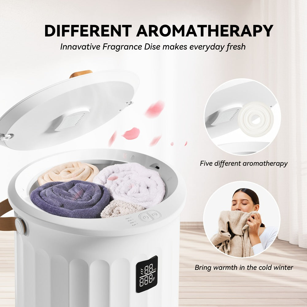 Digital Towel Warmer Bucket 20L Large Capacity Smart Display 4 Timer Modes Auto Shut-Off Fast 5-Min Heating Quiet Lightweight