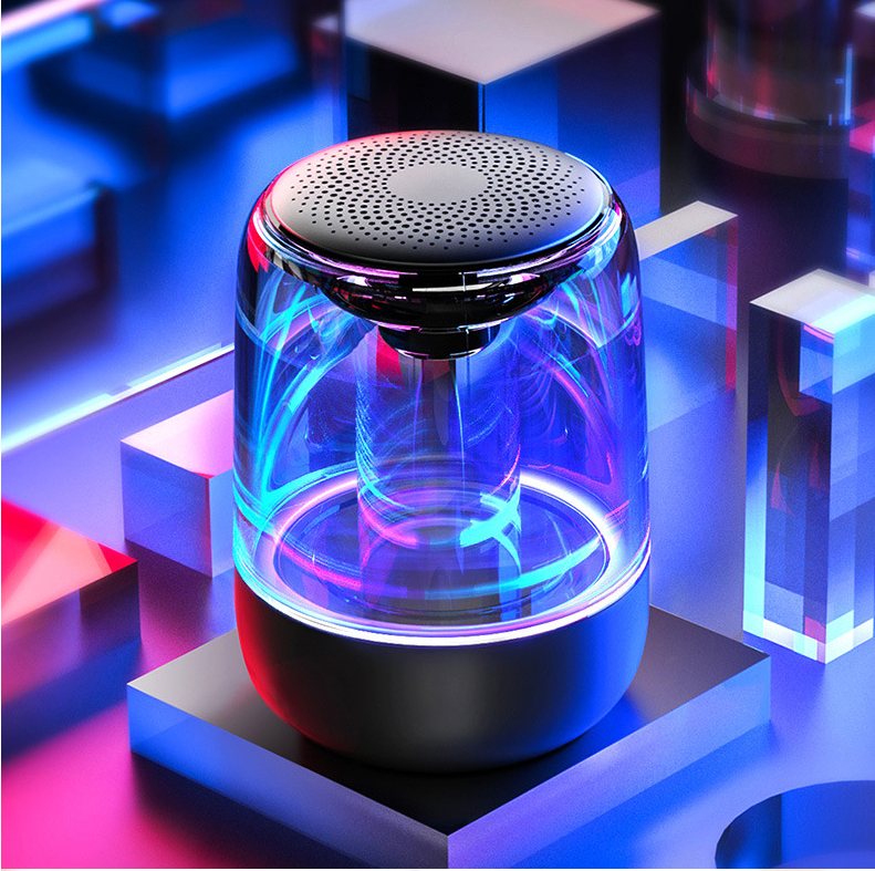 Portable Speakers Bluetooth Column Wireless Bluetooth Speaker Powerful Bass Radio with Variable Color LED Light