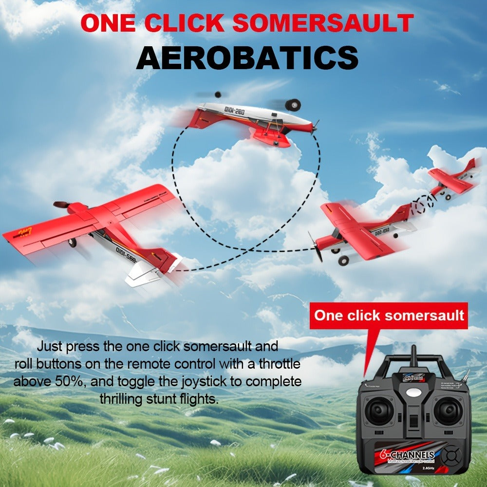 Brushless Fixed Wing RC Plane 6-Channel 6-Axis Gyro 3D Aerobatic Stunts 2 Batteries Included — image 9