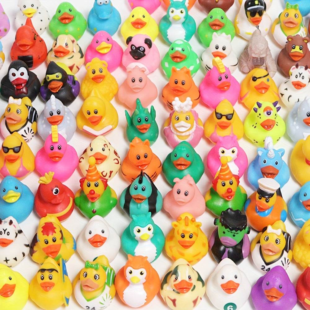 Mini Rubber Ducks Bulk Set, 2" Floating Bath Toy Variety for Kids, Cute Assorted Ducks for Bath Time — image 2