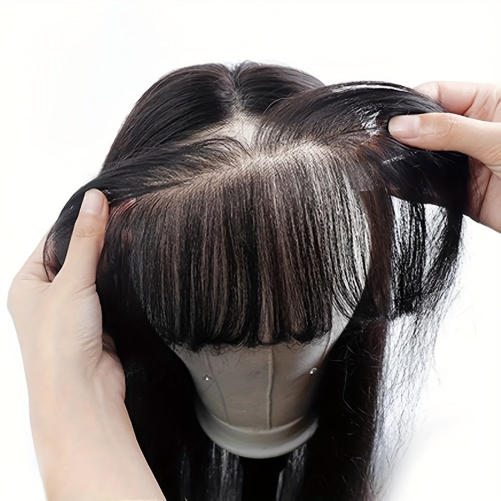 Hair Accessories 6x1 HD Lace Hairline Piece with Six-Inch Human Hair Fringe in Natural Color — image 3