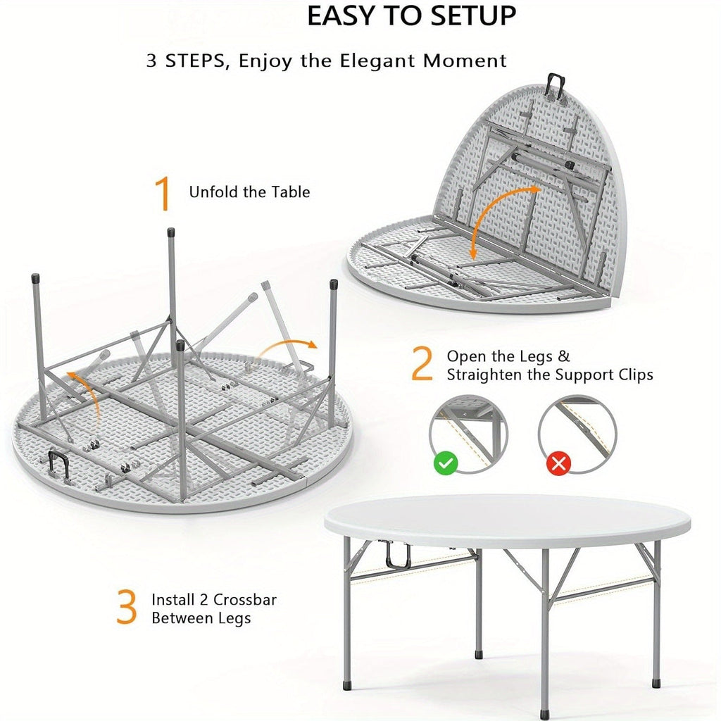 Round Bi-Fold Table in 4-Foot or 5-Foot Diameter with One-, Two- or Four-Table Pack Options — image 3