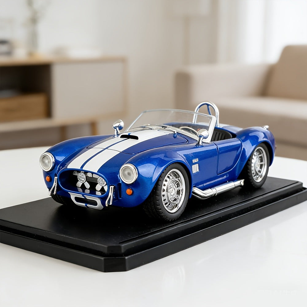 Shelby Cobra 1:22 Scale Zinc Alloy Diecast Model Car, Collector-Grade Exhibition-Quality Replica with Openable Doors — image 