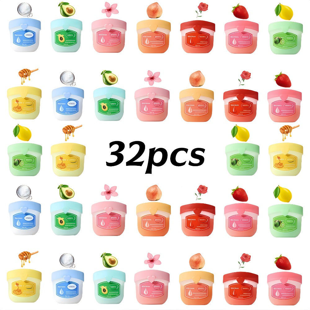 32-Piece Mini Pot Lip Balm Set with Eight Pictured Colors in Four Boxed Assortments and Heart Carton — image 1