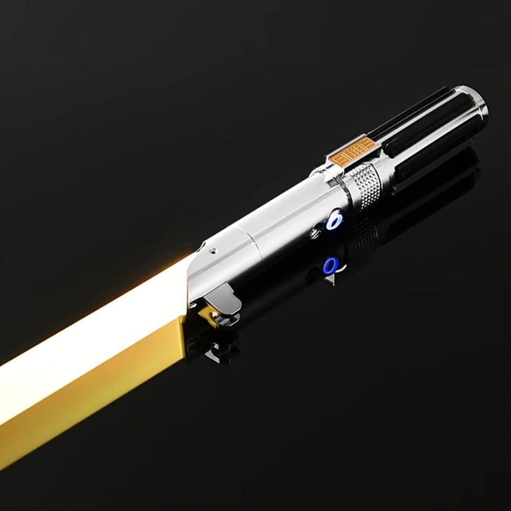 Light Up Saber with Metal Handle RGB 16 Colors, LED Cosplay Laser Sword with Sound Effects, Anakin Luke Darksaber Style — ima