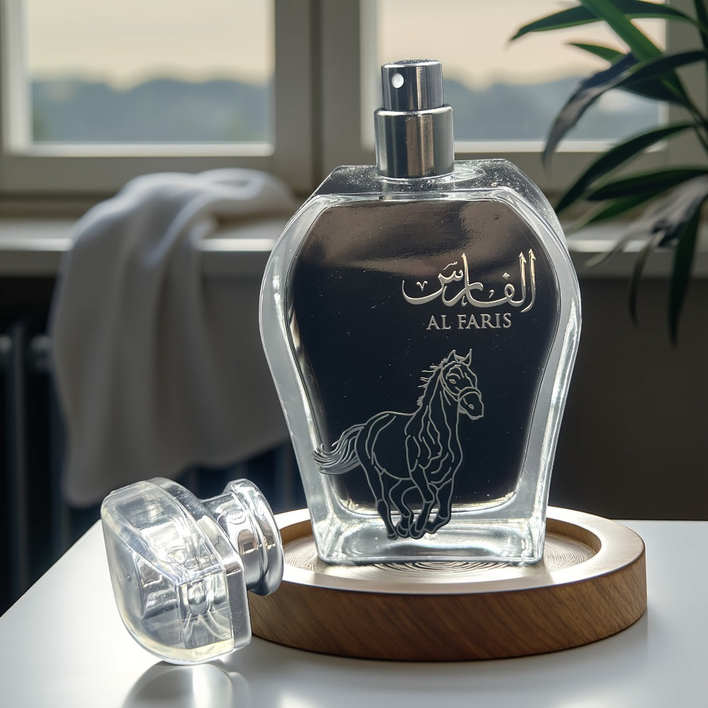 AL FARIS Black Mustang Men Cologne Eau de Parfum 3.38 oz 100ml Dubai Arabian Oriental Fragrance Woody Oud Musk Spray — image 