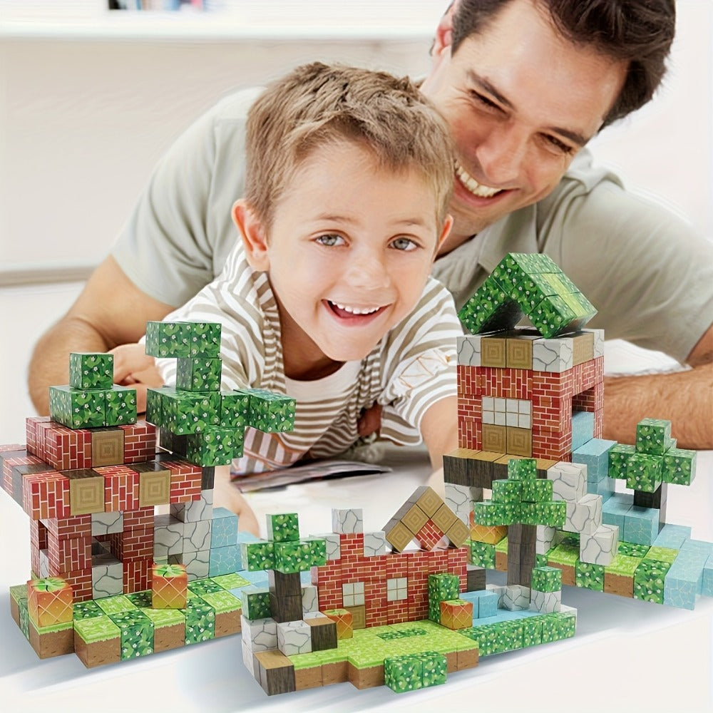 Magnetic Building Tiles 50 100 200 300 Piece STEM Construction Set, 3D Magnet Blocks for Boys & Girls Ages 3+ — image 10