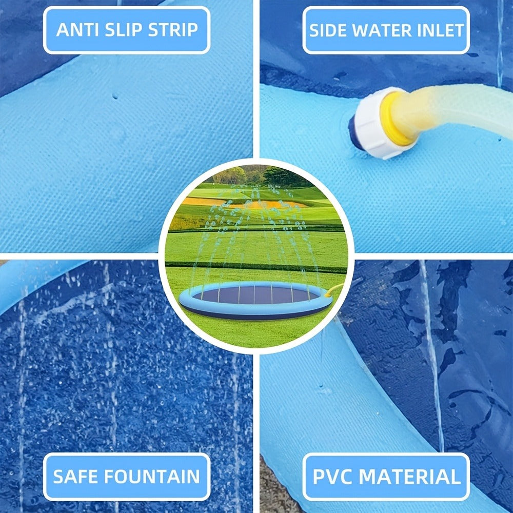 Dog Splash Pad for Large Dogs Extra Thick 0.6mm, Sprinkler Pool & Cooling Mat for Jumbo & Big Breeds — image 7