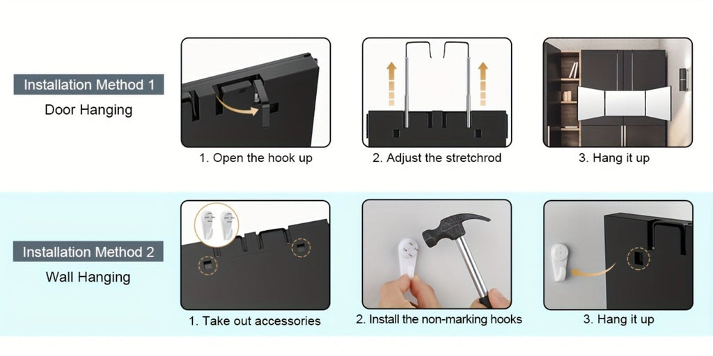 3 Way Mirror for Self Hair Cutting 360° Trifold Barber Mirror Set – Anti-Fog HD Glass, Oil-Rubbed Finish — image 15