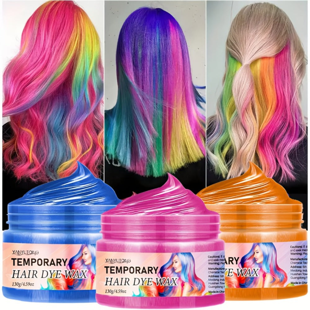 Temporary Hair Dye Wax 130g Instant Vivid Color Styling for Party Halloween Cosplay Festival, No Bleach No Damage — image 1