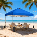 Dual-Vent 10x10ft Pop-Up Canopy Tent with Center-Hub Frame, Three Colors and Wheeled Carry Bag — image 1