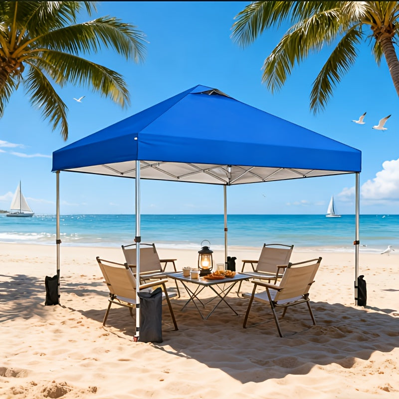 Dual-Vent 10x10ft Pop-Up Canopy Tent with Center-Hub Frame, Three Colors and Wheeled Carry Bag — image 1
