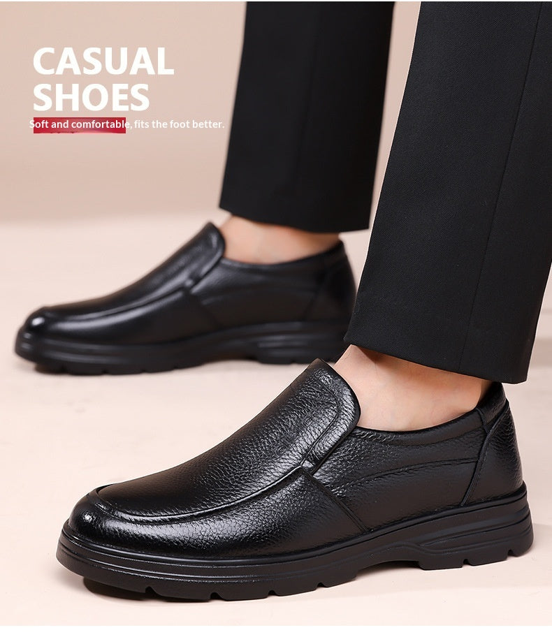 Men's Genuine Leather Lace-up Business Casual Shoes