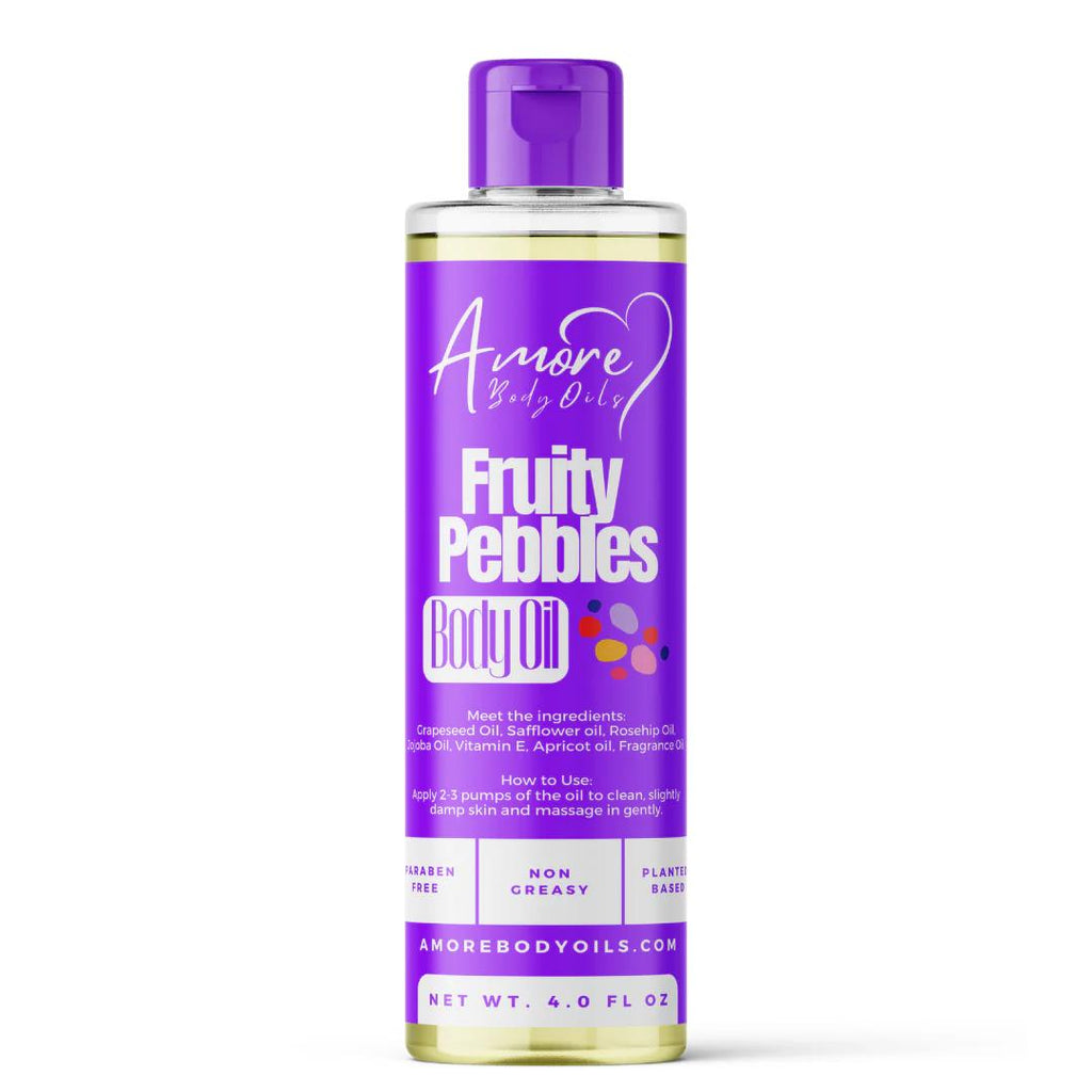 Fruity Pebbles Fragrance Body Oil in a Purple 4 fl oz Pump Bottle with Citrus, Caramel and Vanilla Notes — image 2