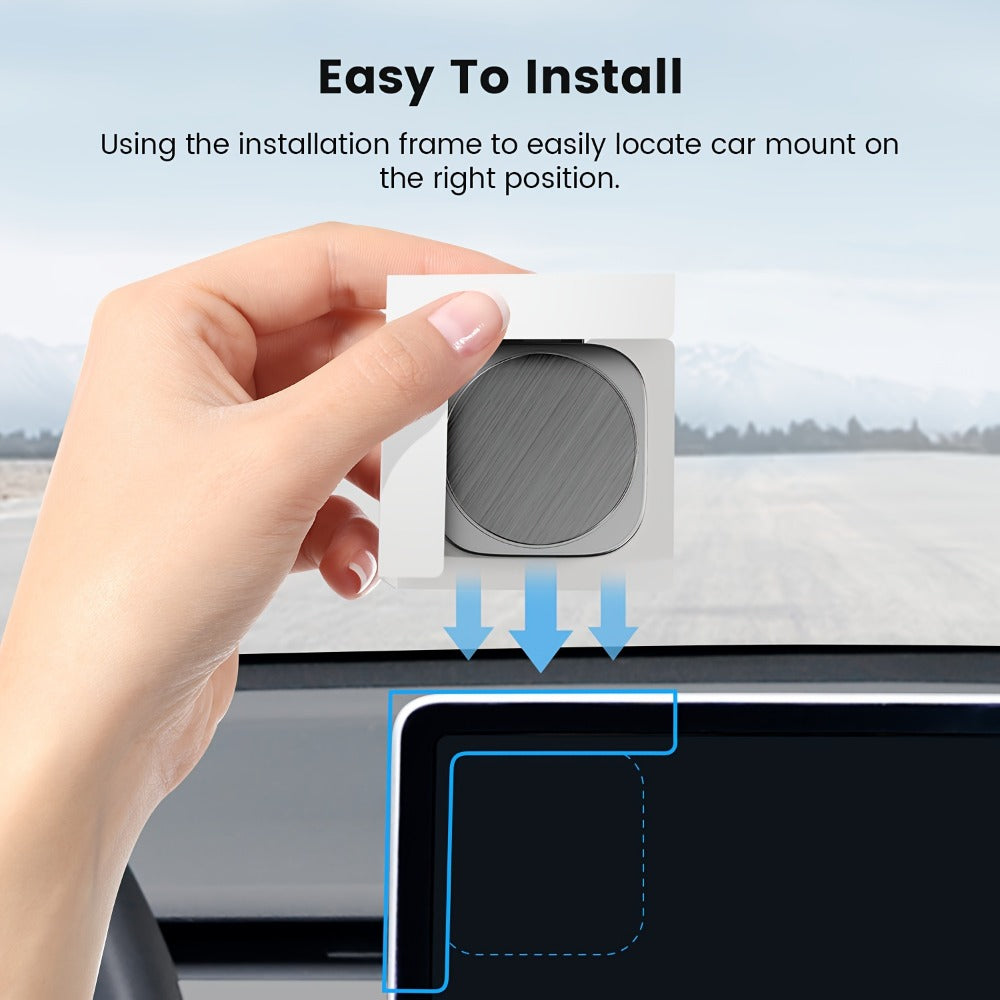 Foldable Magnetic Car Phone Mount for Pictured Model 3 or Model Y Center-Screen Installation — image 2