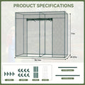 Plant Protection Tent Crop Cage with Zippered Door & Square Frame, Raised Garden Bed Cover Wind-Resistant for Outdoor Vegetab
