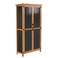 Metal Outdoor Storage Cabinets with Shelf-Equipped Tall or Low Models and 3 x 2 x 4.6 Ft Shed Option — image 1