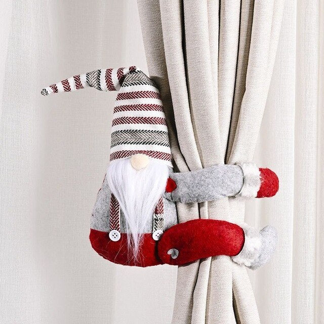 Festive Santa or Snowman Christmas Curtain Buckle Tieback