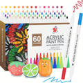 Brush Tip Paint Pens 60 Colors with the Listed Color, Size or Set Options for Everyday Use — image 9