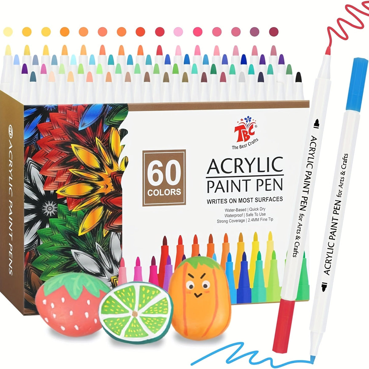 Brush Tip Paint Pens 60 Colors with the Listed Color, Size or Set Options for Everyday Use — image 9