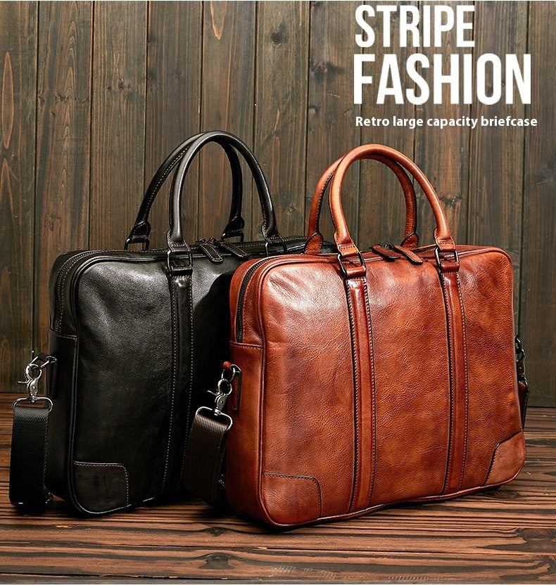 Skeleton-skin Genuine Leather High-grade Briefcase