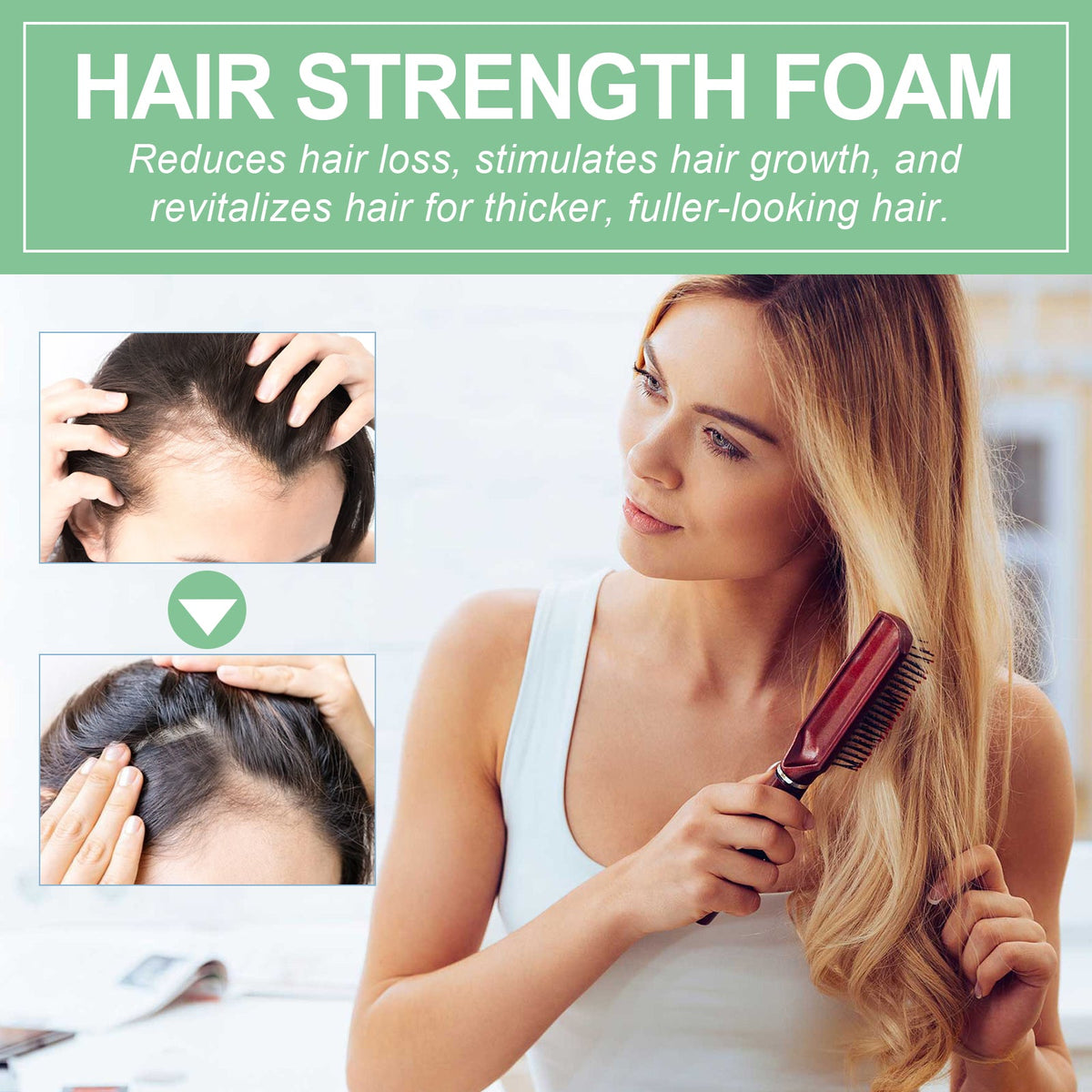 Strengthening Roll On Hair Essential Oil, Scalp Massage Moisturizing Hair Roots Thickening Hair Care Ball Essential Oil
