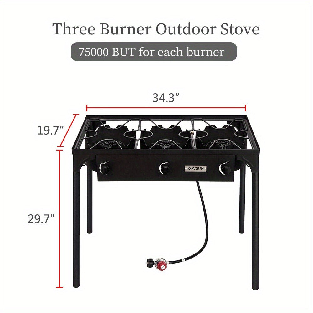 Outdoor Propane Burner Stove Cast Iron High Pressure Gas Cooker with Detachable Stand Legs — image 27
