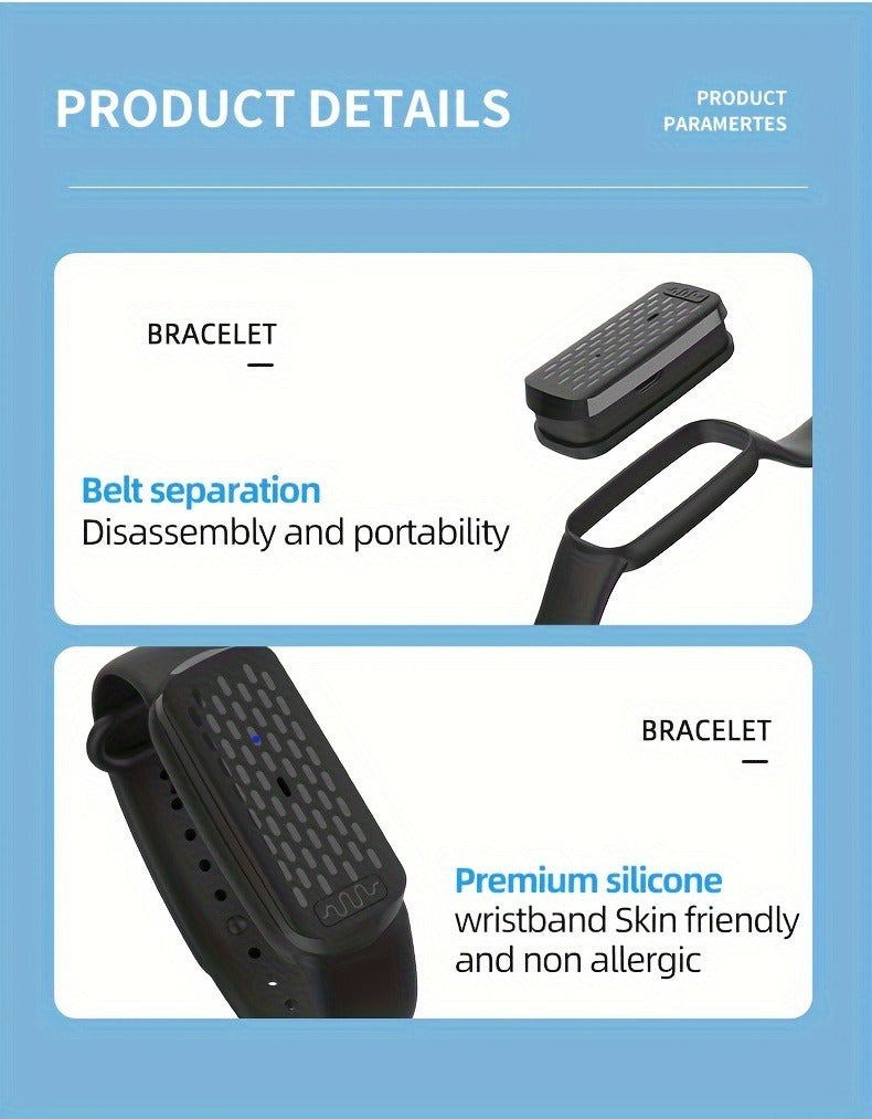 Mosquito Bracelet, Ultrasonic Soundwave Technology, USB Rechargeable, Wristband for Camping Outdoor Hiking Travel — image 23