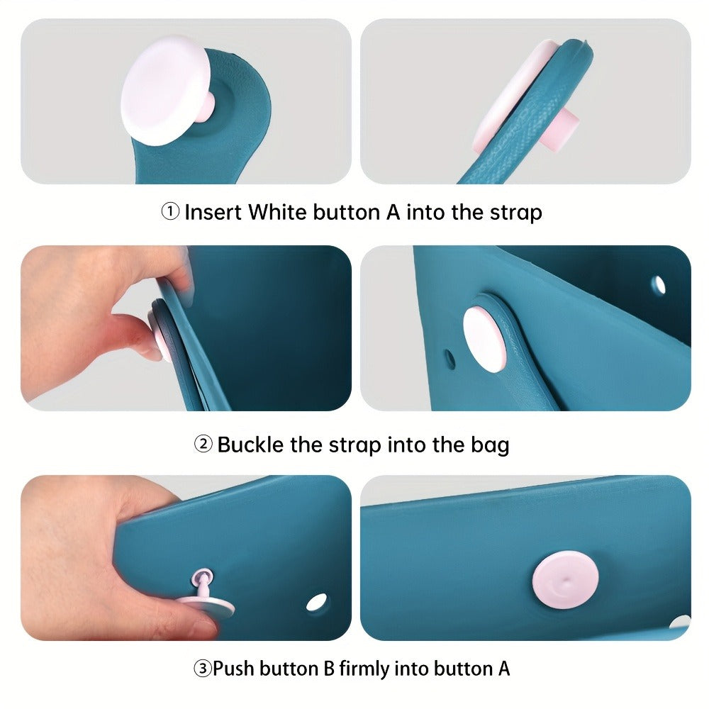 EVA Beach Bag for Women with Drainage Holes Waterproof Tote Bag Summer Outdoor Camping Shopping Travel Bag with Cute Decorati