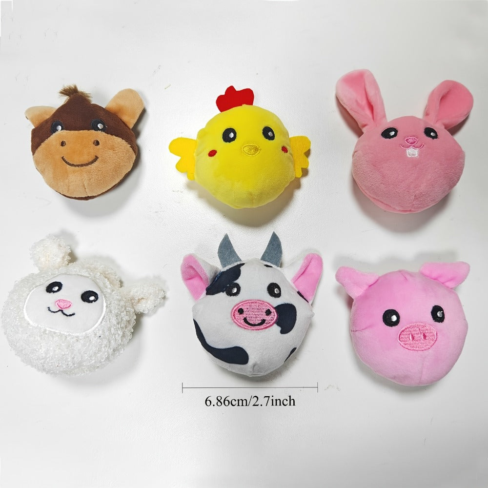 Farm Playset Baby Toy with 6 Plush Animals, Barn, Rattle, Crinkle & Mirror, Portable Sensory Learning Toy for Babies & Toddle