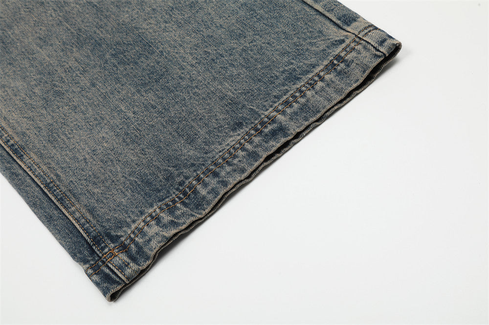 Fashion Personality Worn Jeans Men