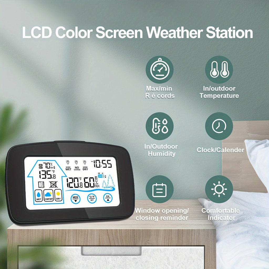 Digital Weather Station | Touch Screen Clock Thermometer Hygrometer — image 6