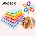 Flexible Foam Curl Formers 50pcs Heatless Curling Rods – Bendable Twist Hair Rollers for DIY Soft Waves & Spiral Curls, Short
