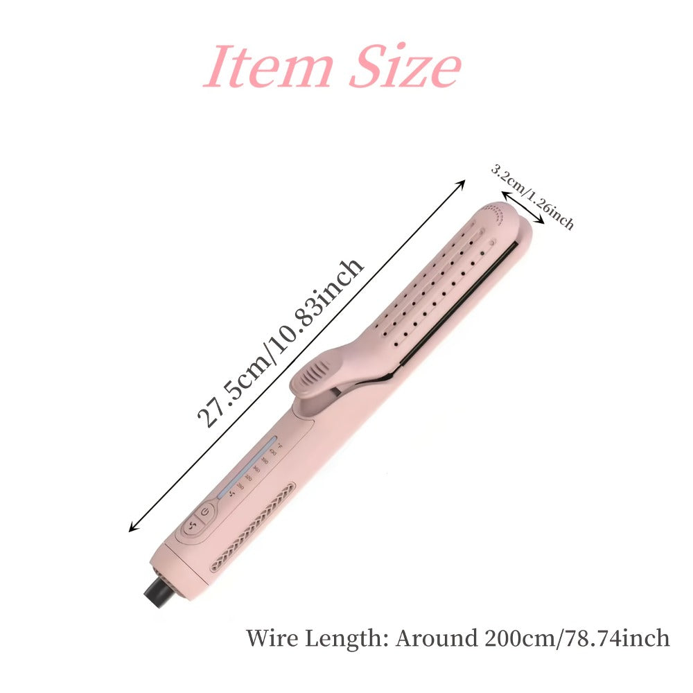 Two-in-One Airflow Hair Styler with Curved Plates, Five Temperature Settings and Pink or Black Finish — image 5