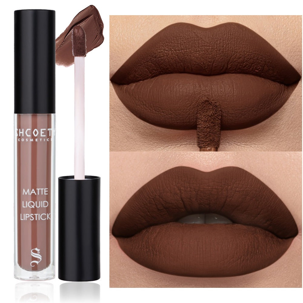 Bear Lip Glaze Set 3 Colors, Cute Bear Packaging Velvet Matte Waterproof Liquid Lipstick in Brown Pink & Red — image 8