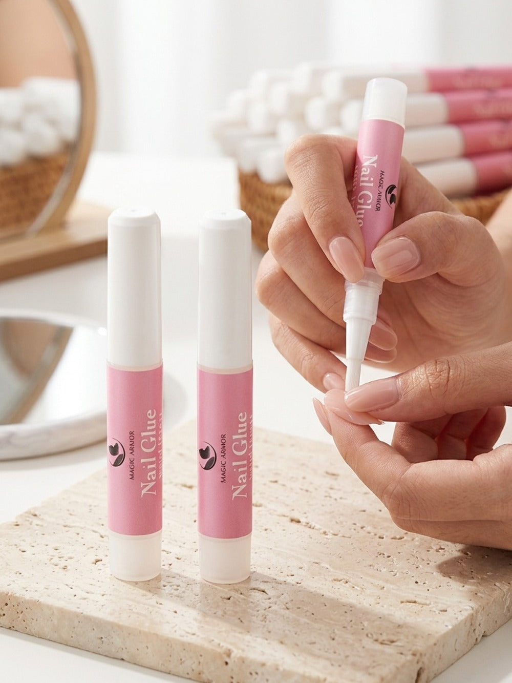 Press On Nail Glue 60pcs Professional Acrylic Nail Tip Adhesive – Super Strong Gel Formula for False Nails — image 6