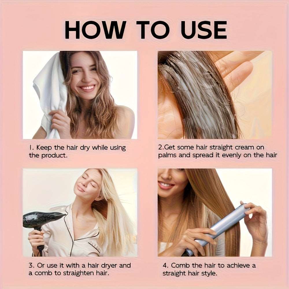 Smoothing Hair Straightening Cream with Protein & Keratin, Deep Frizz Control Treatment for All Hair Types — image 10