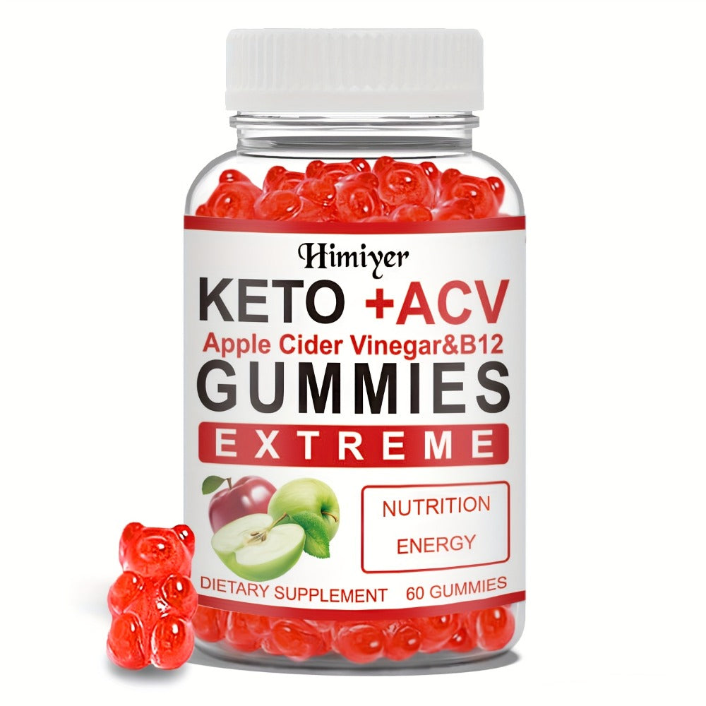 Apple Cider Vinegar Gummies with Pomegranate, Beet Juice & Vitamin B12, Keto ACV Gummies for Weight Management — image 3