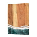 Acacia Wood and New Resin Cutting Board Wave Spliced Design Kitchen Fruit and Steak Board for Chopping Rectangle Wooden Boards - V.I.P Digital Presence