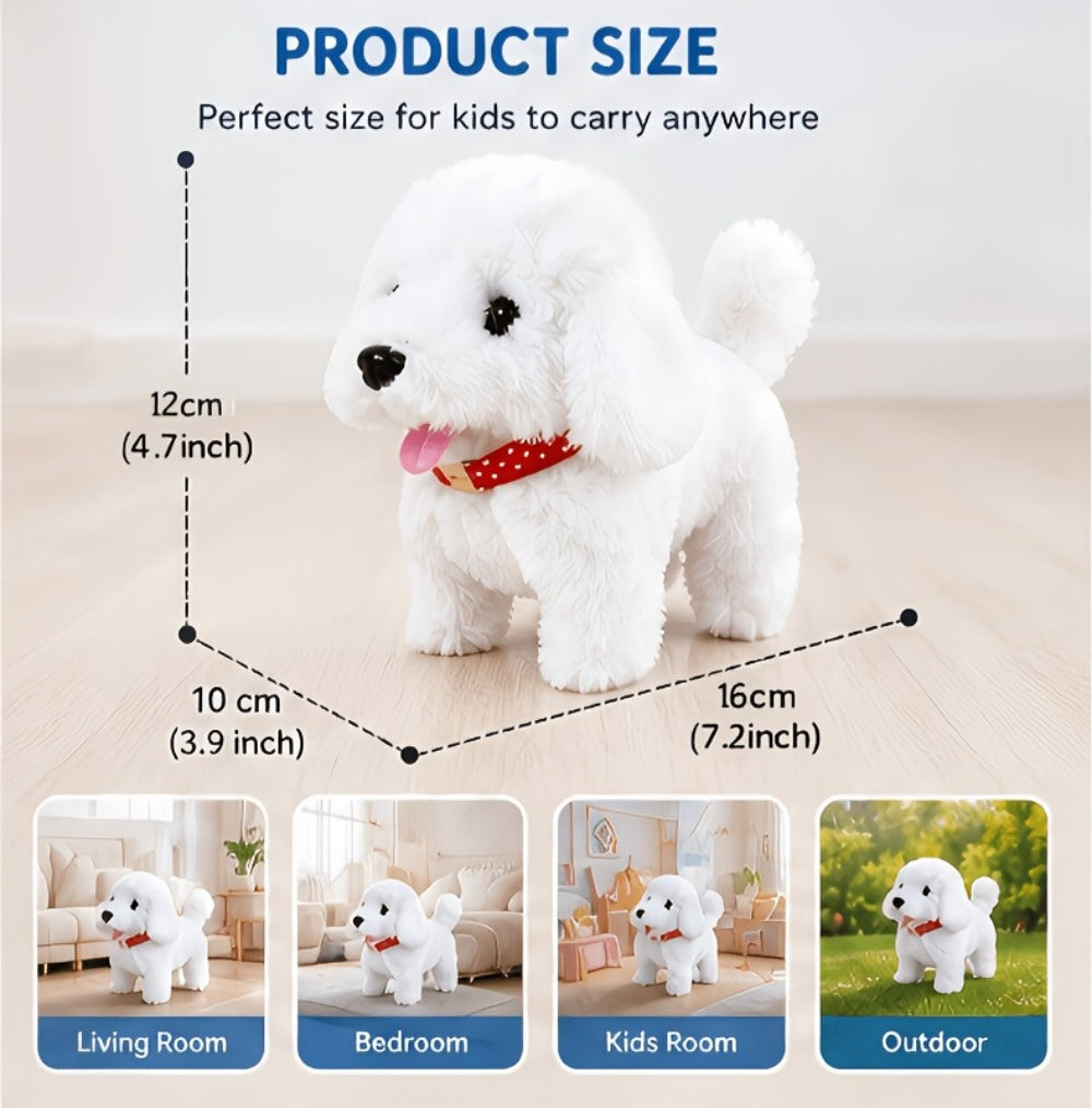 Robot Dog Toy for Kids Interactive Plush Puppy Walks Barks Wags Tail Smart with the Listed Color, Size or Set Options for Eve