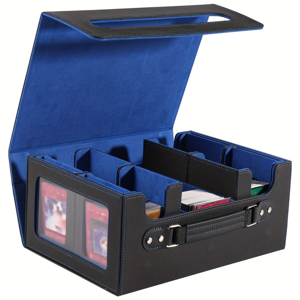 5-in-1 Card Storage Box 400+ Cards – Detachable Sports Card Organizer Display Case for Pokemon MTG Baseball Football TCG Trad